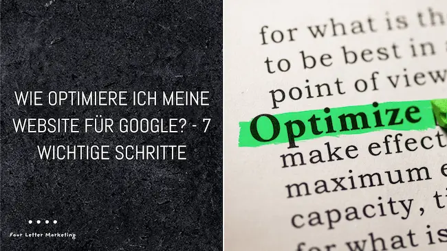 Wie optimiere ich meine Website für Google