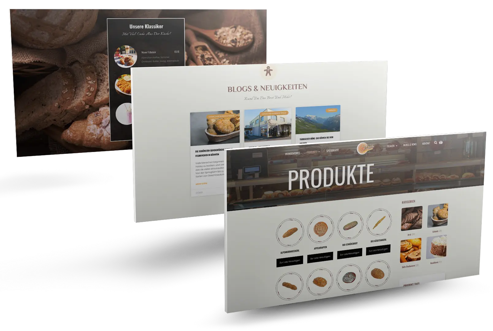 Schieder webseite subsites mockup