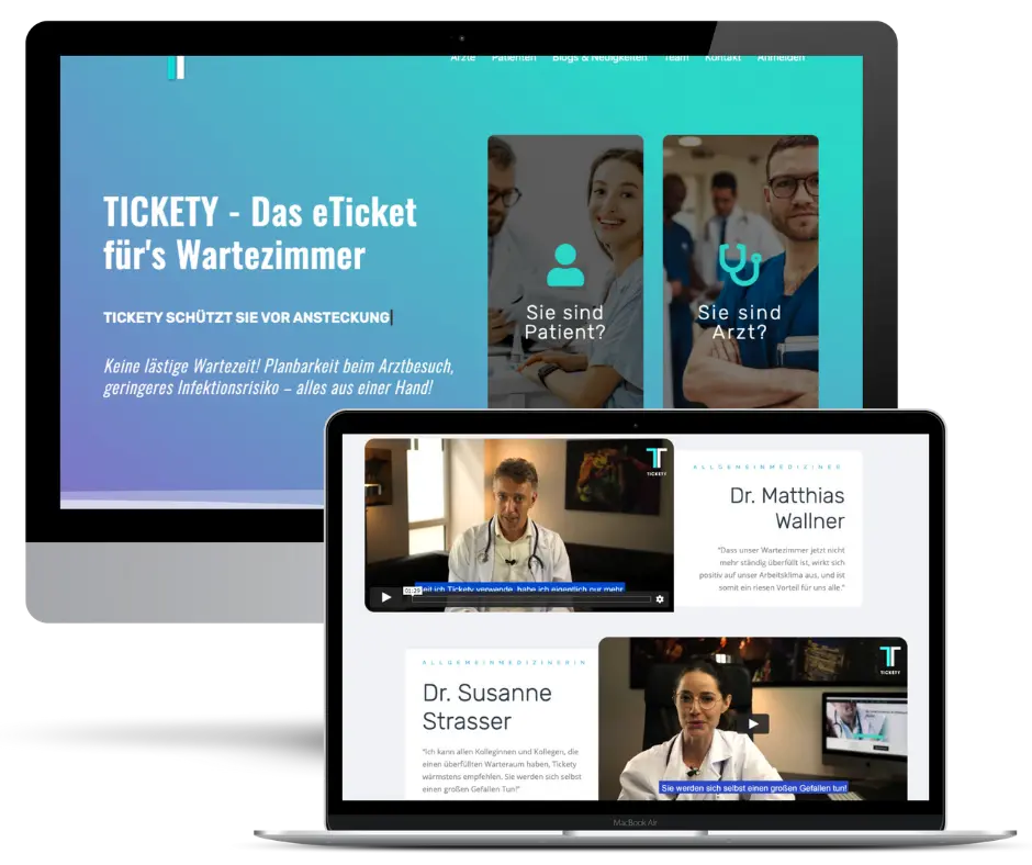 Tickety das eTicket webseite