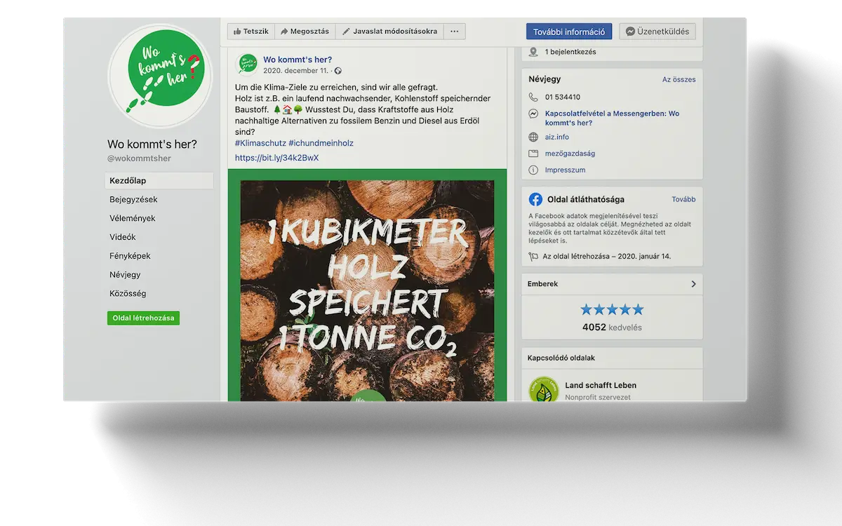 Wo kommts her facebook social media page