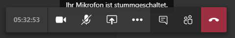 Microsoft Team Navigation Mikrofon stummgeschaltet